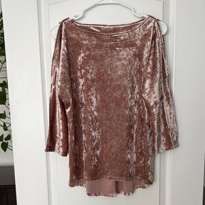 SPENSE velvet cold shoulder top